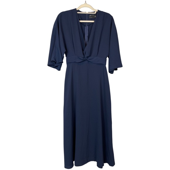ASOS Dresses & Skirts - ASOS Design Plunge Neck Midi Dress Wedding Office Capsule Wardrobe Cottagecore